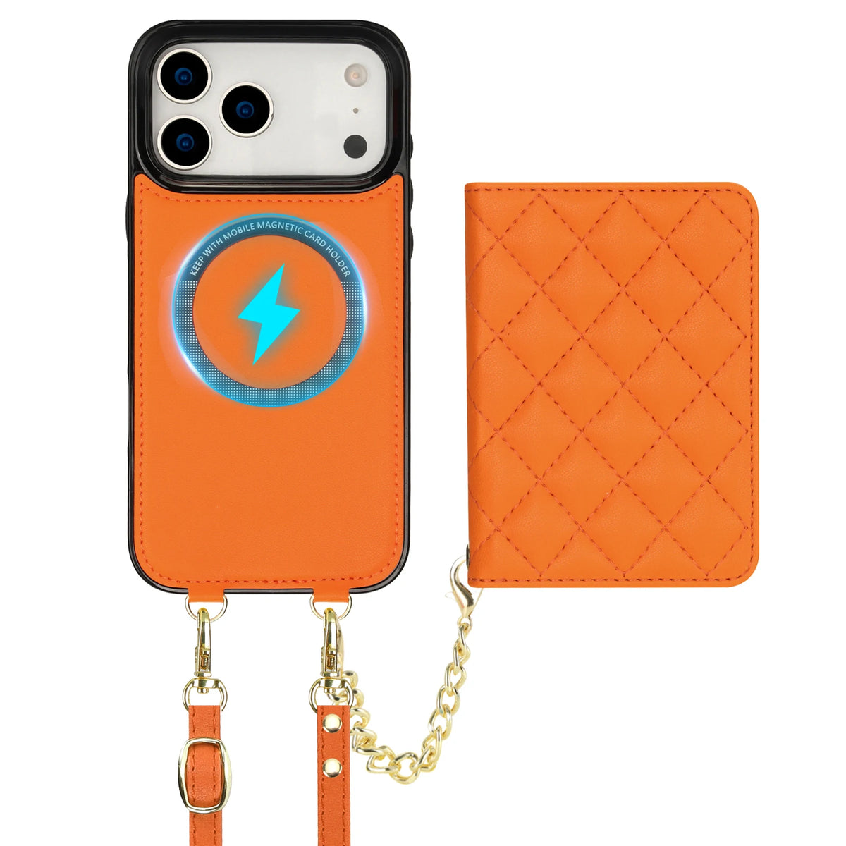 2-in-1 Detachable MagSafe Wallet Case with Crossbody Strap for iPhone 18 Series