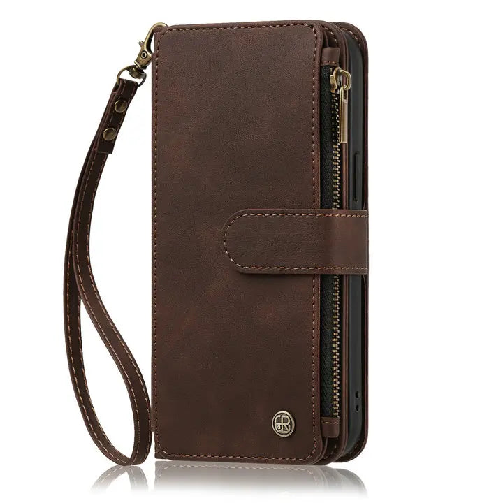 9-Card Leather Crossbody Wallet Case with Detachable Strap for OPPO Find X10 Series