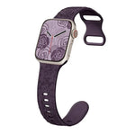 Floral Rose Engraved Bracelet Strap for Apple Watch
