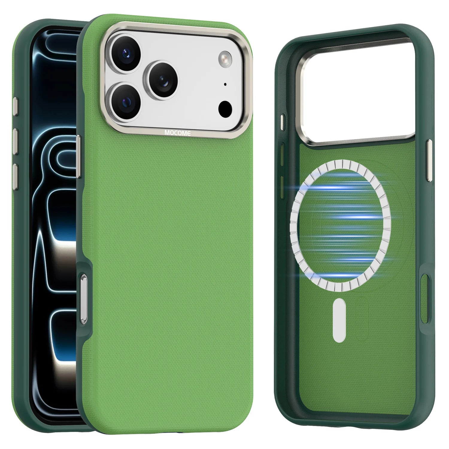 MagSafe Compatible Leather Texture Case for iPhone 17 Series