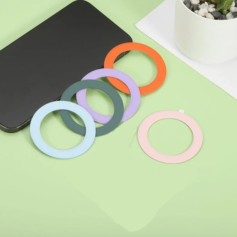 2PCS Universal PU Leather Adhesive Magnetic Plate