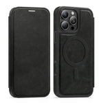 Premium Leather Flip Wallet MagSafe Case for iPhone 16 Series