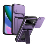Matte Sliding Lens Protection Case with Fold-Out Kickstand for Google Pixel 11 Series