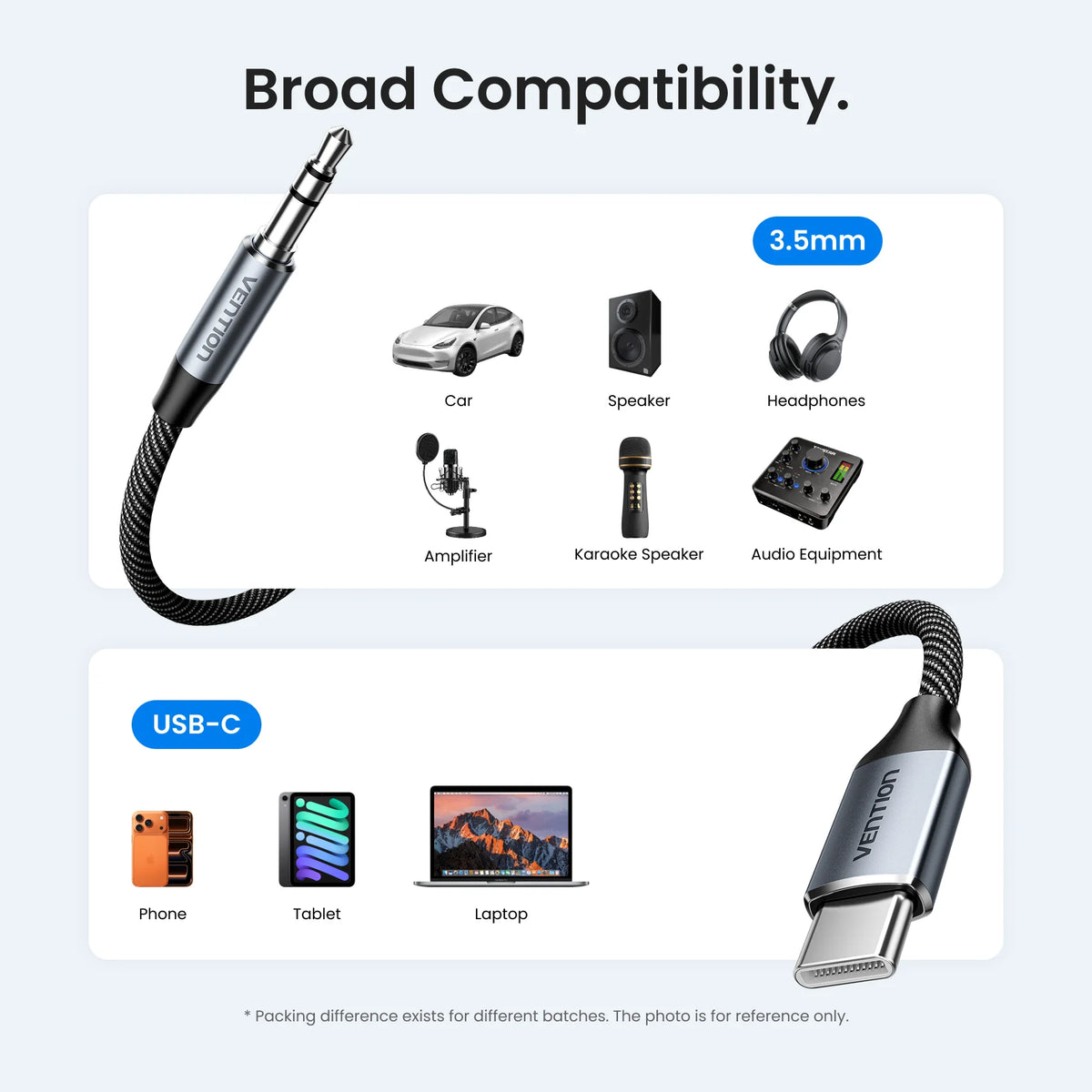 Vention USB-C To 3.5mm Audio Cable With Built-In DAC