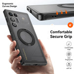 Shockproof Translucent Magnetic Case with Kickstand for ZTE Nubia Red Magic 11 Pro / Pro Plus