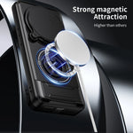 Sliding Lens Cover Armor Case with Rotating Ring Stand for Xiaomi 15 Ultra