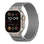 Elegant Mechanical Milanese Loop Strap with Apple Watch