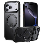 MagSafe Compatible Transparent Case with 360° Kickstand for iPhone 17 Series