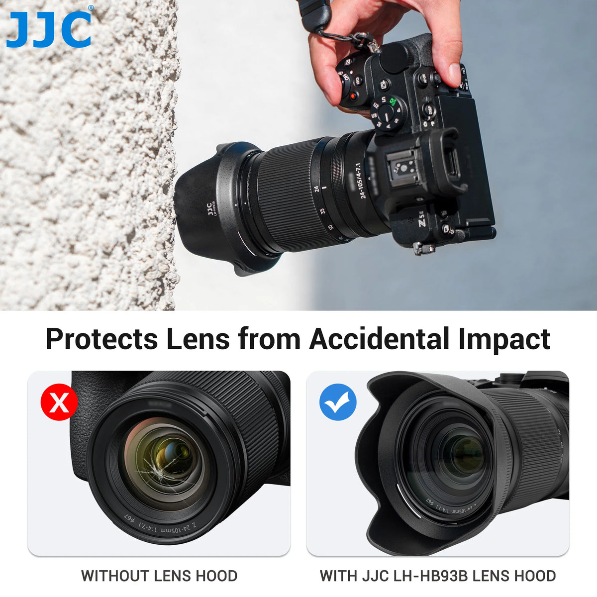 JJC Reversible Petal Lens Hood HB-93B