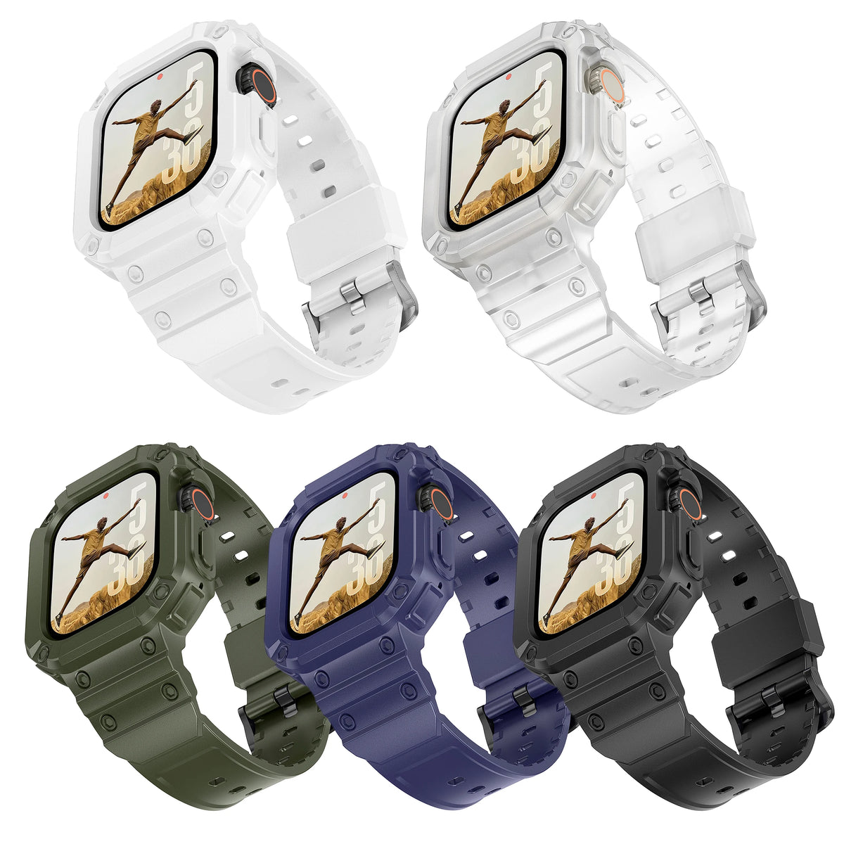 TPU Silicone Protective Case with Raised Bezel for Apple Watch Ultra