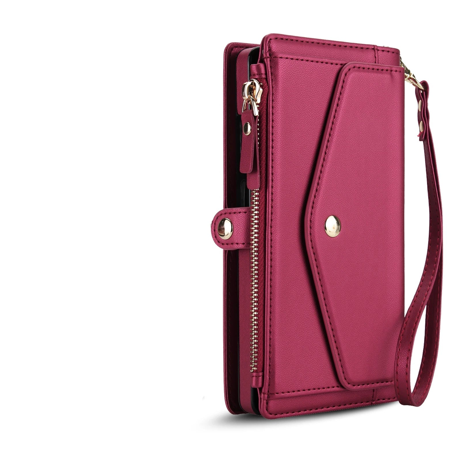 Crossbody Magnetic Leather Wallet Case for Samsung Galaxy S25 Series