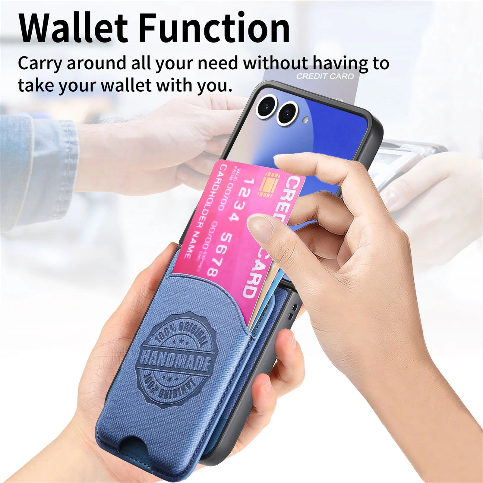 Samsung Galaxy Z Flip 7 Cowboy Style Magnetic Wallet Case with Detachable Bag