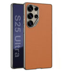 Shockproof Hard Shell Leather Case for Samsung Galaxy S25 Ultra