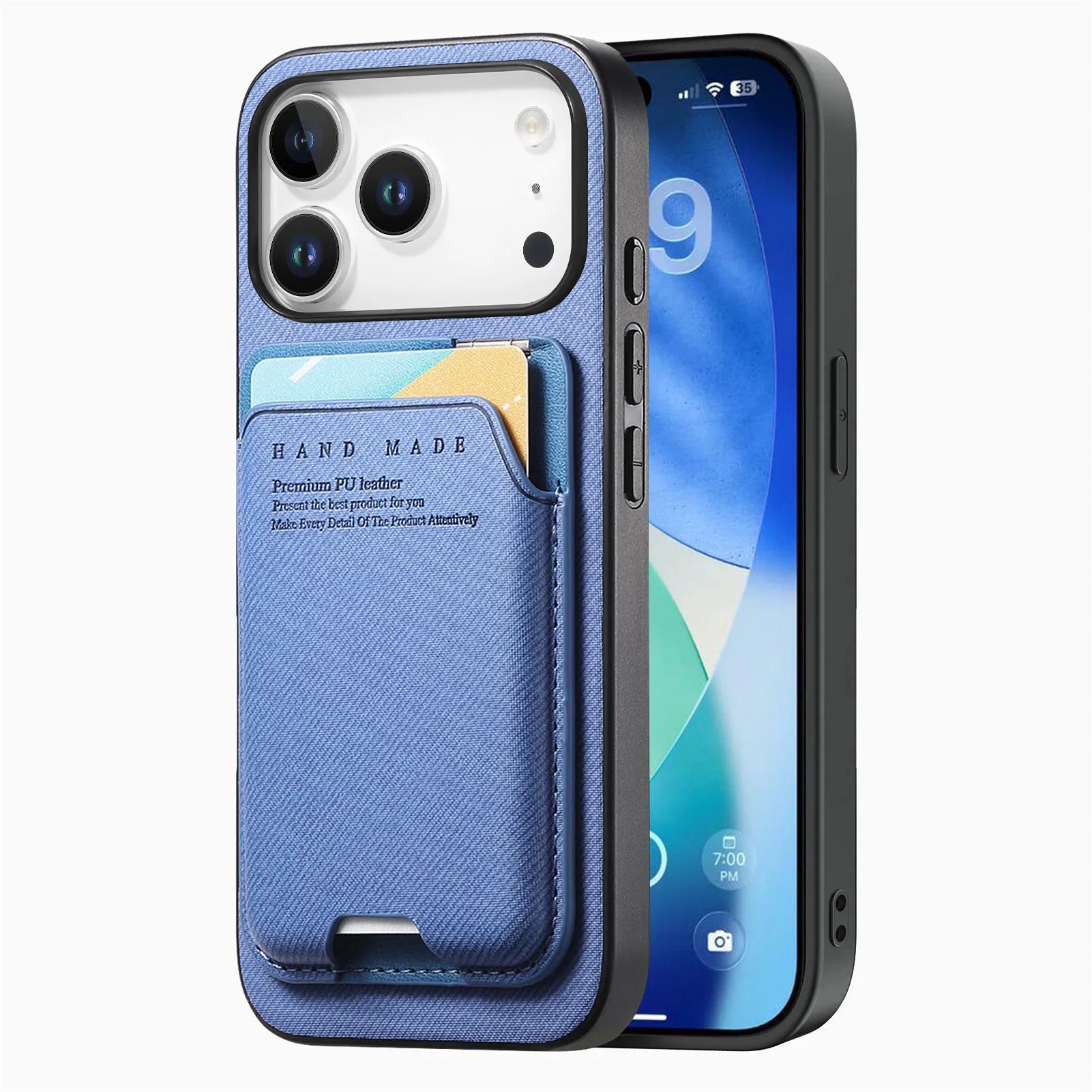 Multi-Functional Leather Wallet Case with Vertical Card Slot & Hoverable Kickstand for iPhone 17 Series