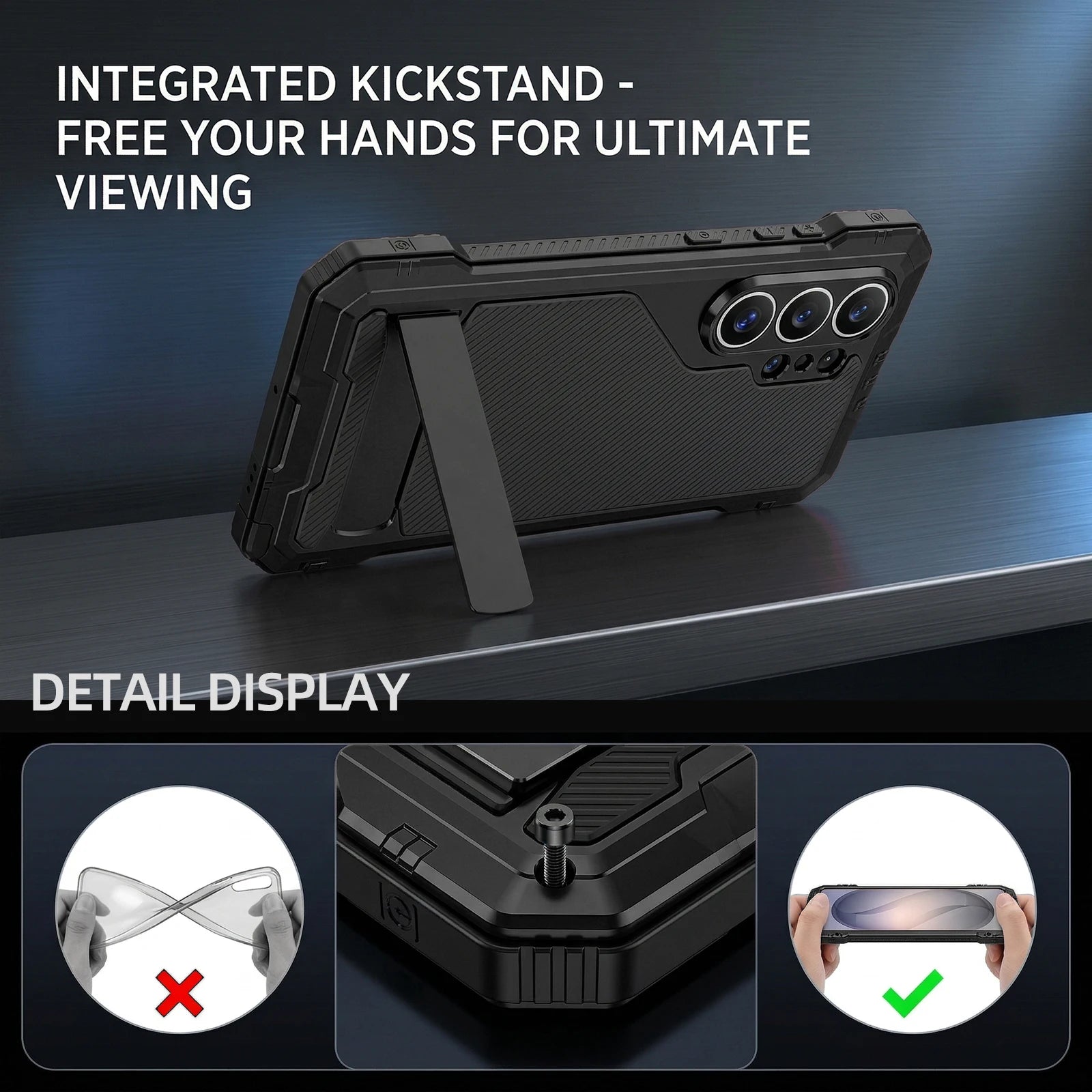 Heavy-Duty Aluminum Armor Case for Samsung Galaxy S24 Ultra