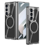 Premium Electroplated Leather Magnetic Case for Samsung Galaxy Z Fold 6