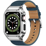 Luxury Metal Frame & Leather Strap Modification Kit for Apple Watch
