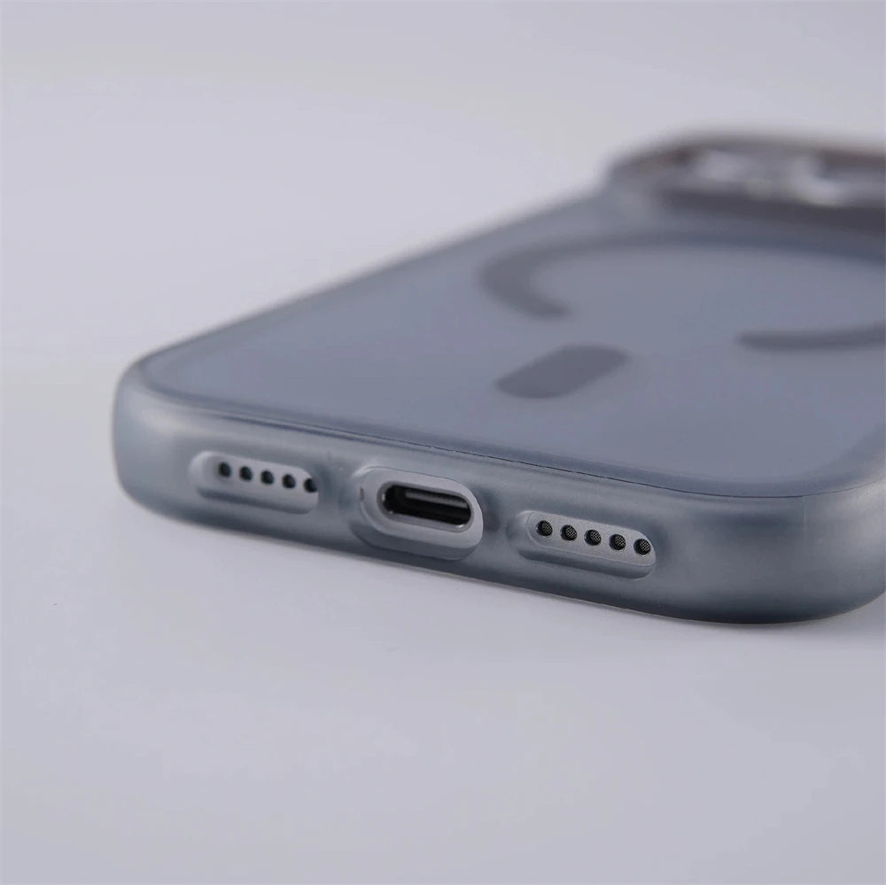Shockproof Matte Translucent MagSafe Case with Metal Lens Protection for iPhone 17 Series