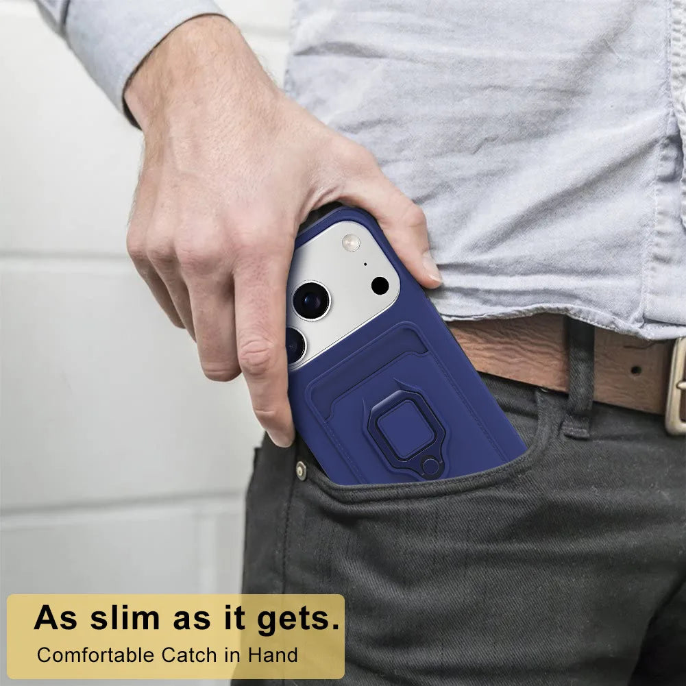 Shockproof Soft Case with Lanyard Strap & Card Slot for iPhone 17 Series