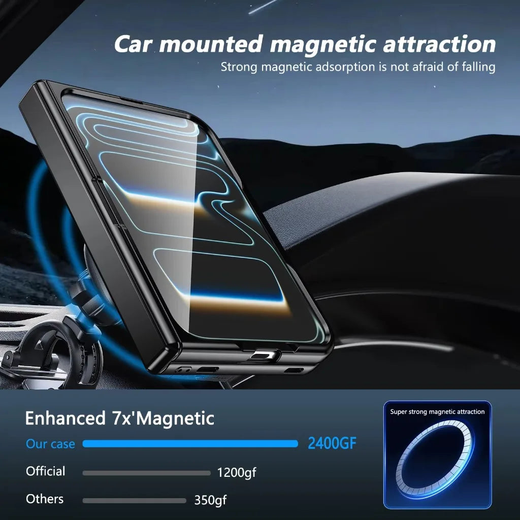 Shockproof Hard PC MagSafe Case with 360° Rotating Ring Stand for iPhone Duo