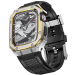Protective Metal Bumper Case with Rubber Band for Apple Watch