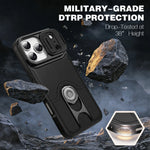 Shockproof MagSafe Case with 360° Rotating Ring Kickstand for iPhone 18 Series