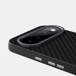 Carbon Fiber Magnetic Case with 3 Metal Attachment Rings for Google Pixel 11 Series