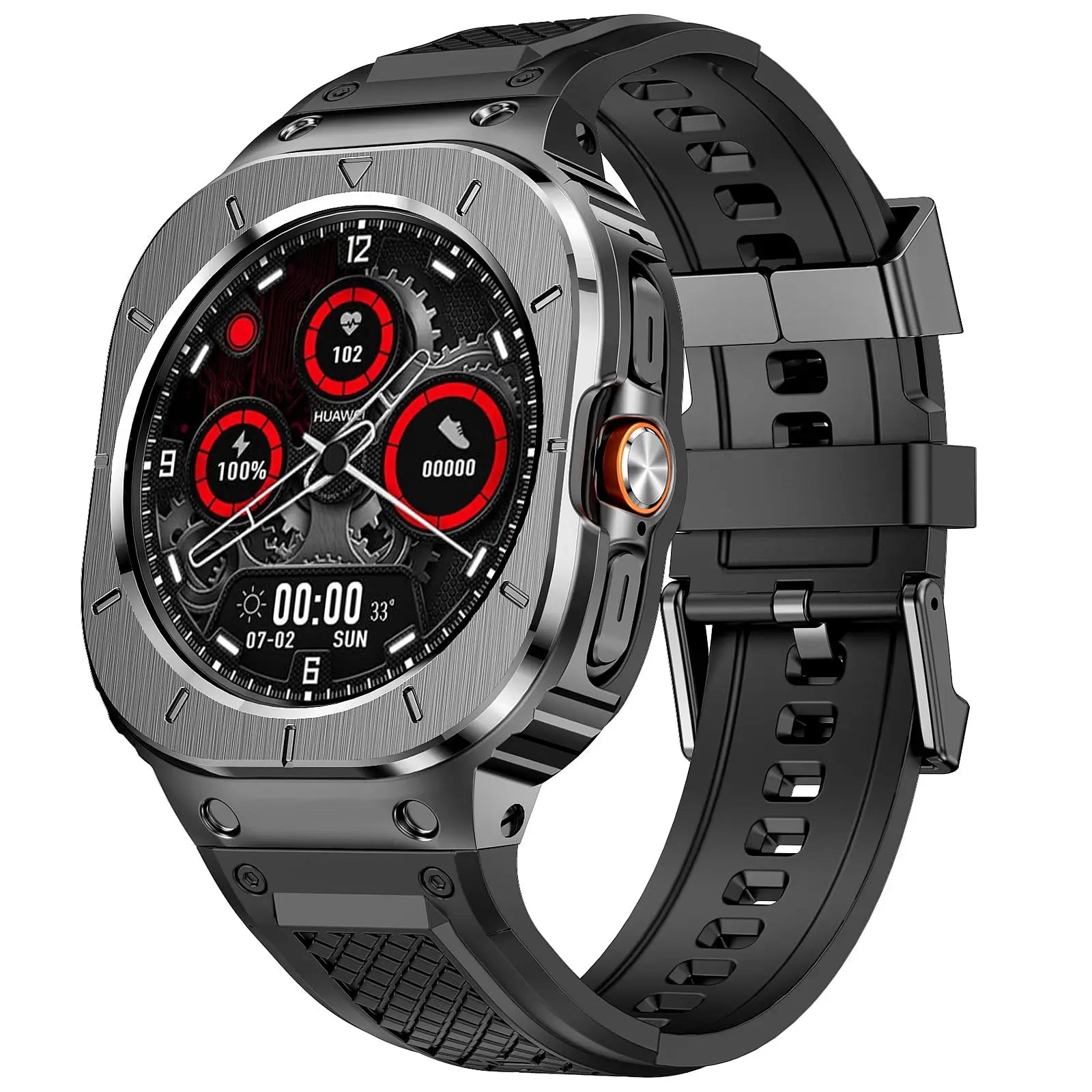 Samsung Galaxy Watch Ultra (2025) Protective Metal Case with Rubber Band