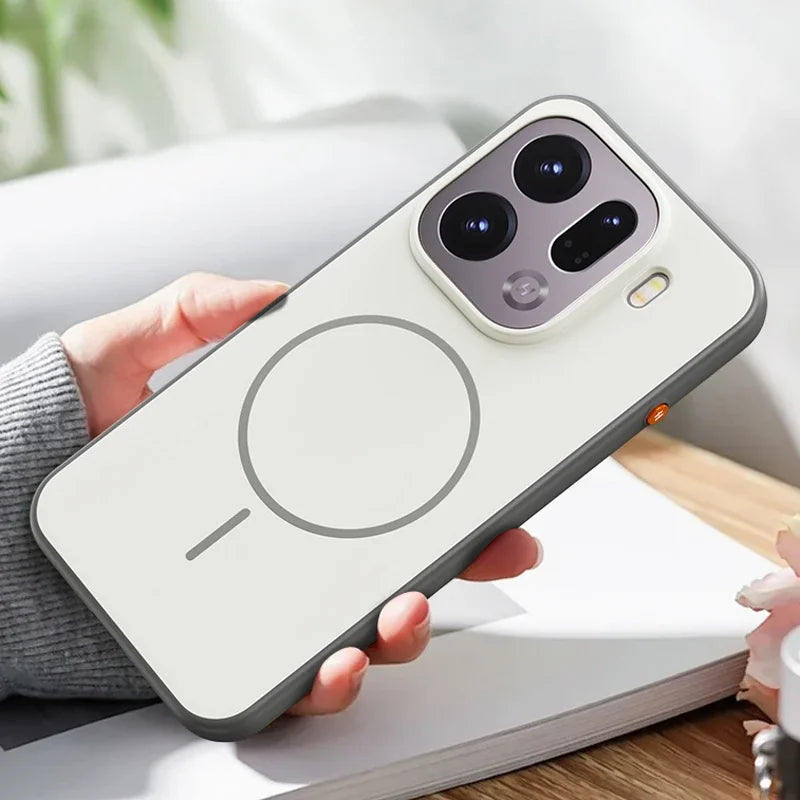 Matte PC Magnetic Case with Circular Magnetic Ring for OPPO Find X9 Series