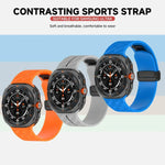 Silicone Carbon Fiber Strap with Magnetic Clasp for Samsung Galaxy Watch Ultra and Samsung Galaxy Watch Ultra (2025)