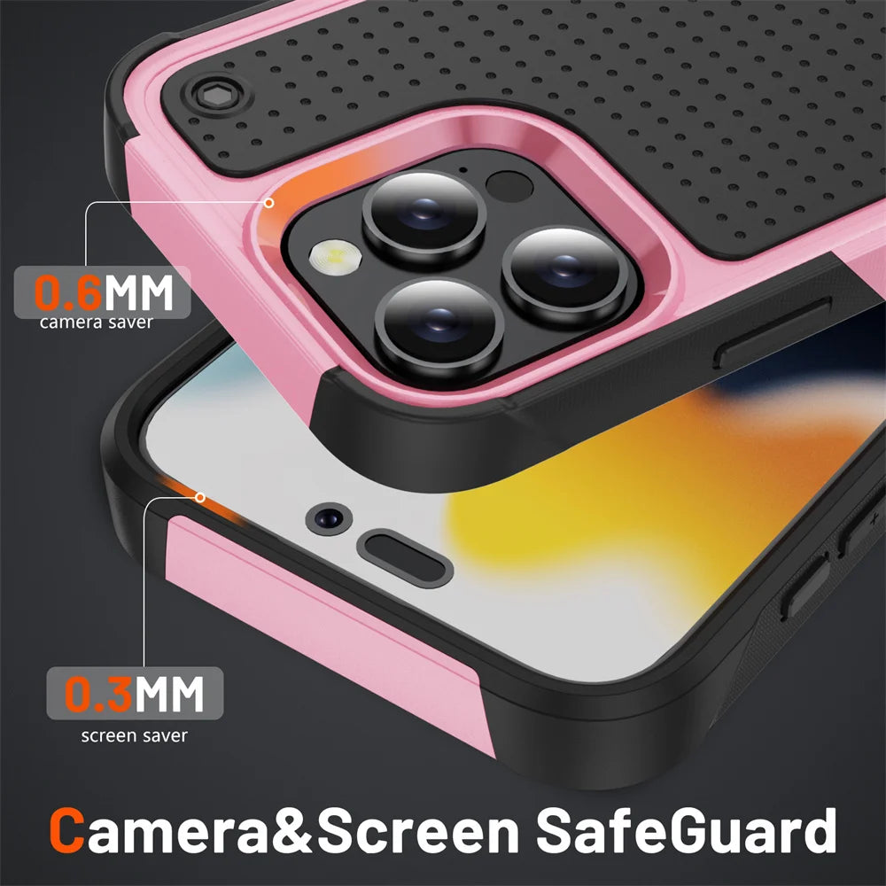 Heavy Duty Protective Armor Case for iPhone 16 Series
