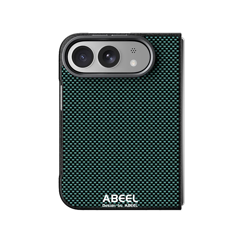 Carbon Weave MagSafe Case with Dual Camera Lens Protection Ring for iPhone Duo