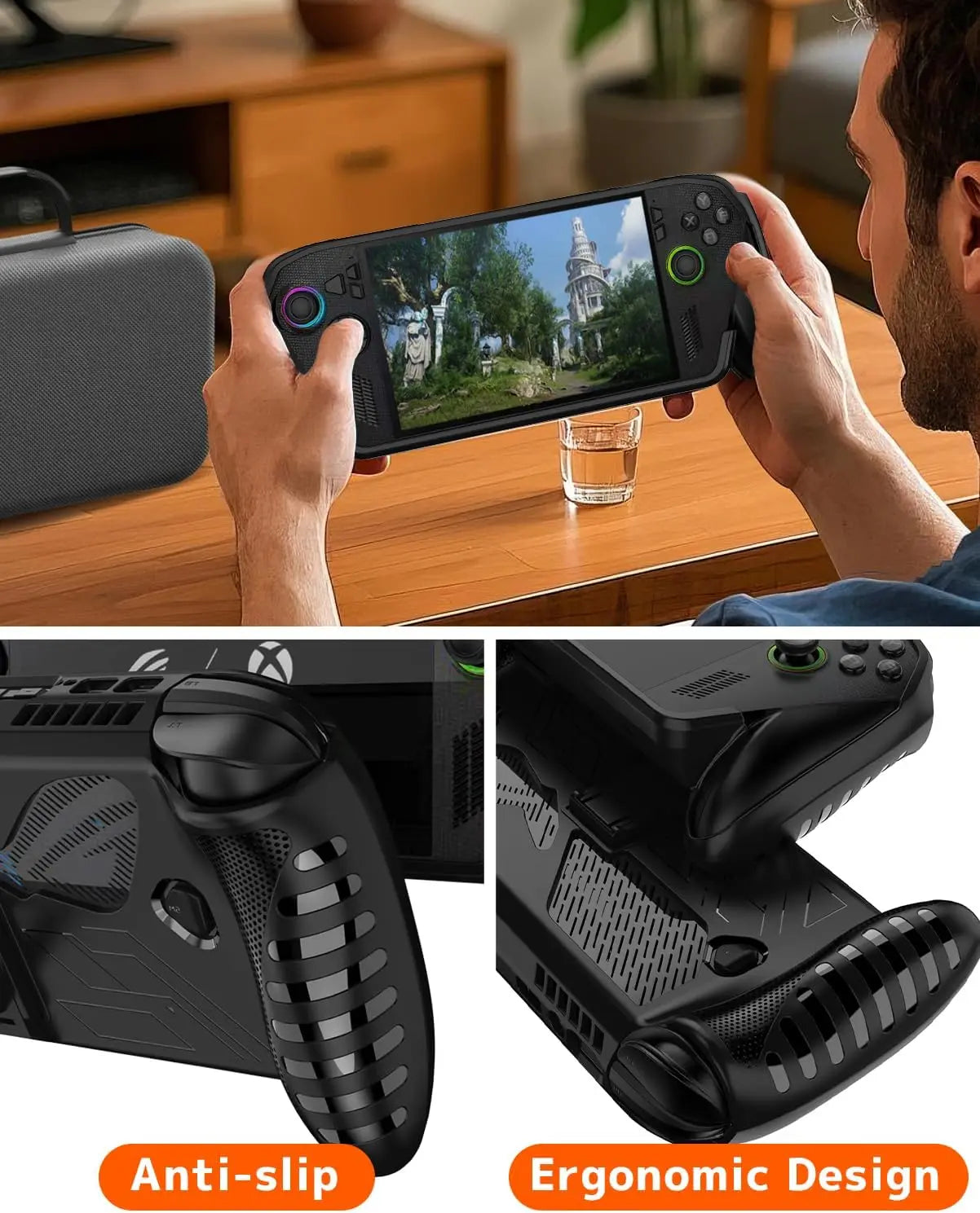 TPU Protective Case With Integrated Back Stand for ROG Xbox Ally X