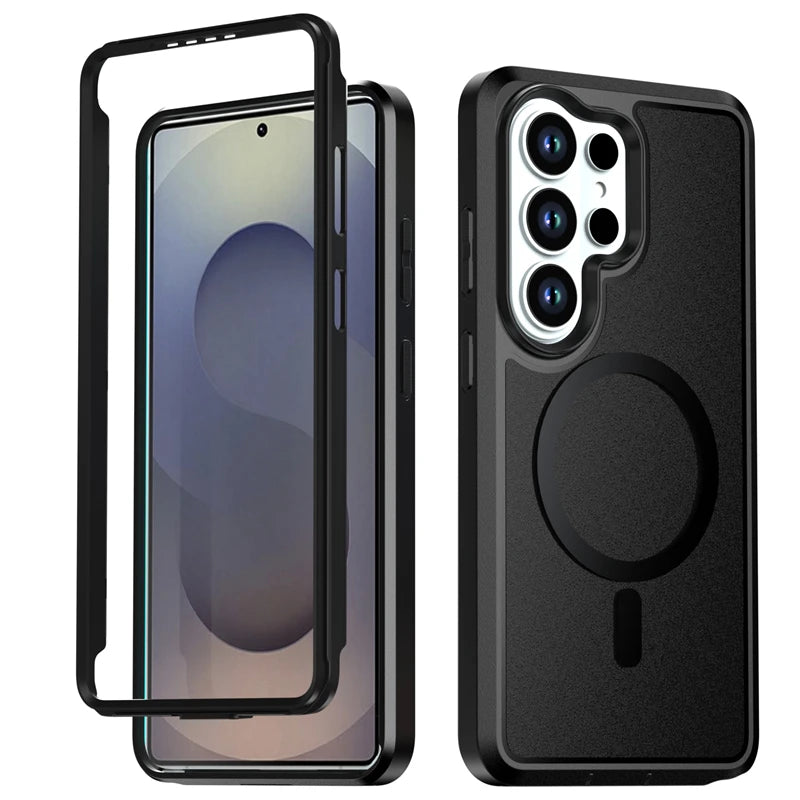 Magnetic Bumper Case with Raised Camera Protection Ring for Samsung Galaxy S25 Series