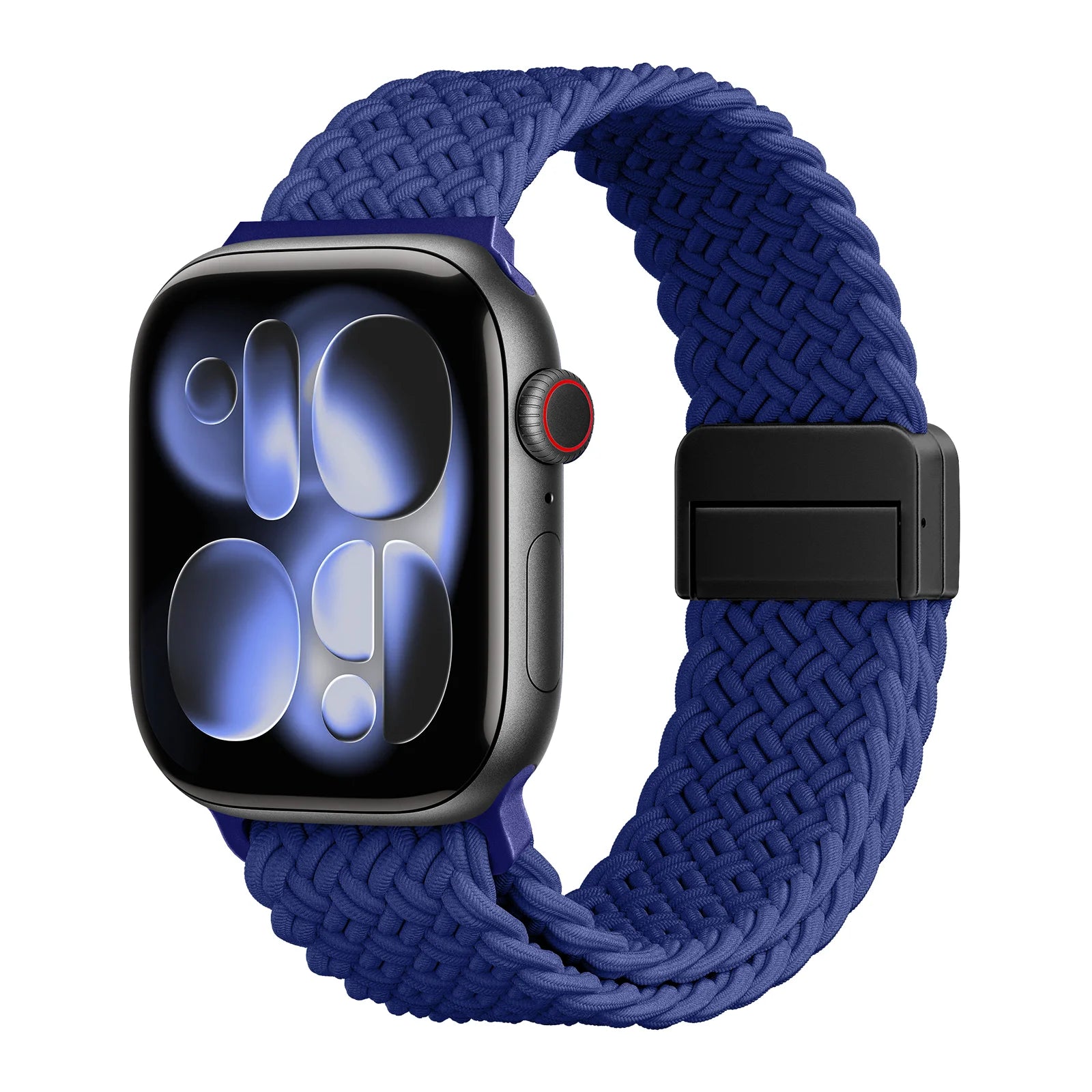 Breathable Woven Nylon Band with Magnetic Snap Closure for Apple Watch