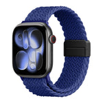 Breathable Woven Nylon Band with Magnetic Snap Closure for Apple Watch