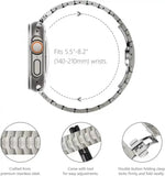 Stainless Steel Link Strap + TPU Case Combo for Apple Watch