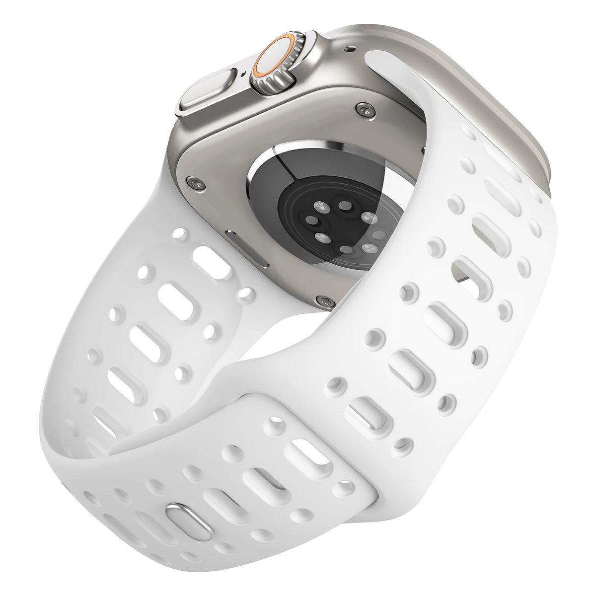Perforated Silicone Sport Band with Ventilation Holes for Apple Watch