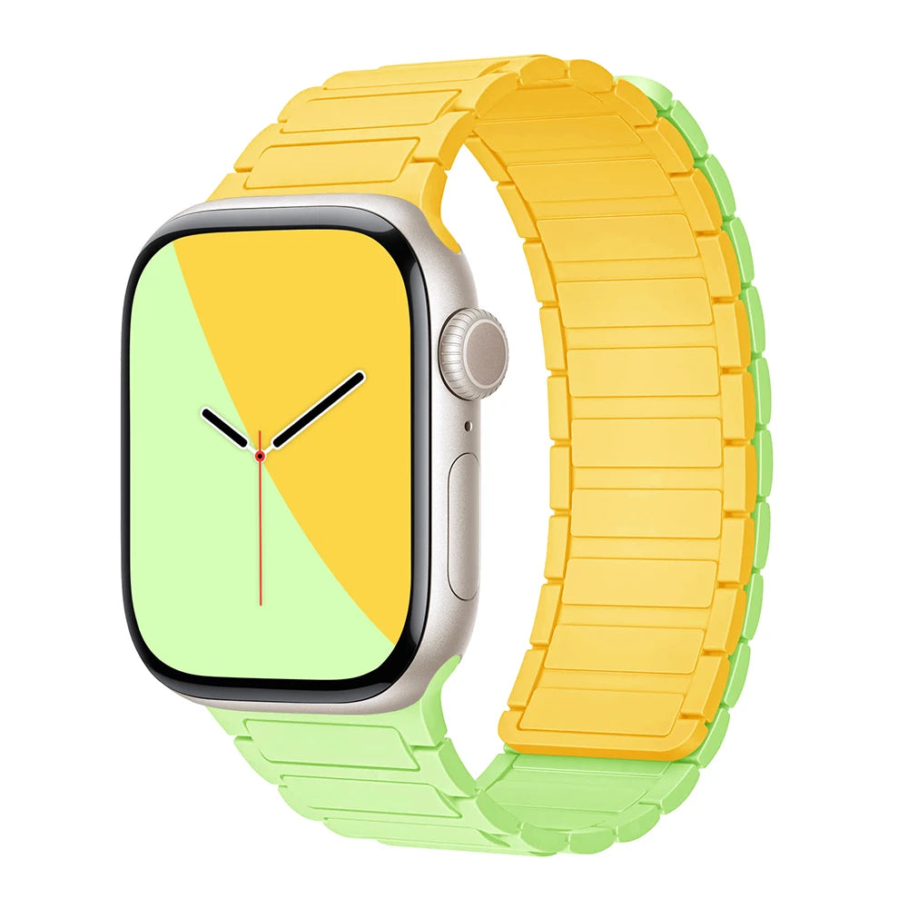 Silicone Replacement Strap with Magnetic Closure for Apple Watch