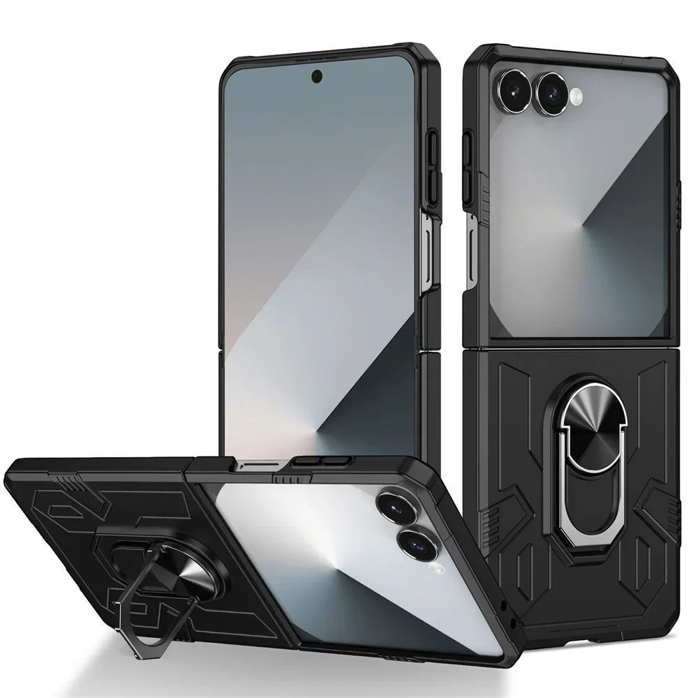 Heavy Duty Shockproof Case with 360° Ring Stand for Samsung Galaxy Z Flip 7