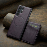 Premium Leather Magnetic Removable Wallet Case for Samsung Galaxy S24 Series