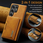 2-in-1 Detachable Magnetic Wallet Leather Case for Samsung Galaxy S25 Series