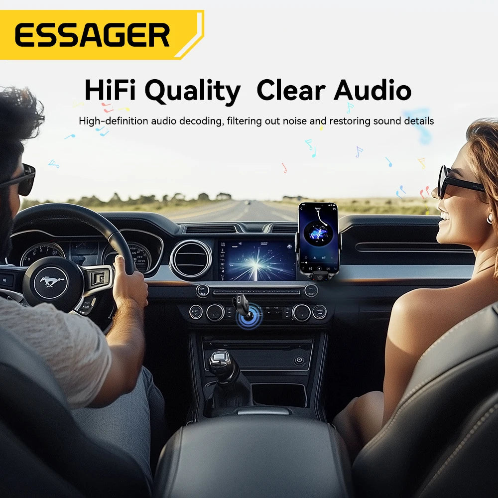 Essager Bluetooth 5.3 Car Receiver Adapter for Wireless Audio