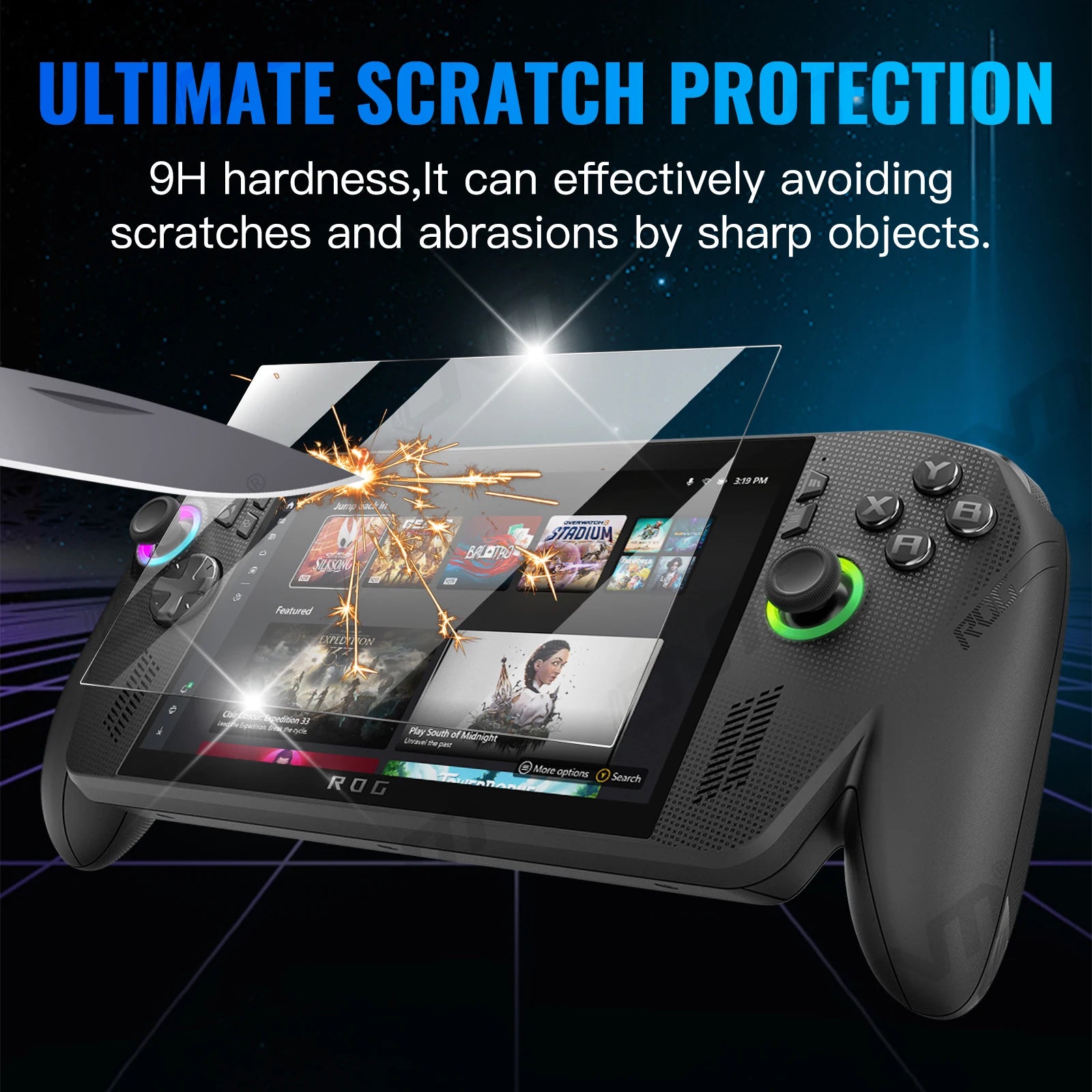 3-Pack 9H Tempered Glass Screen Protector for Asus ROG Ally X