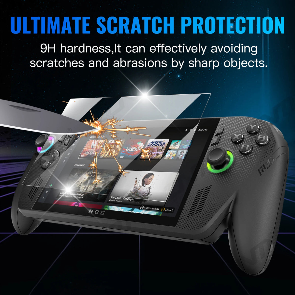 3-Pack 9H Tempered Glass Screen Protector for Asus ROG Ally X