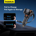 Baseus 60W PD Car Charger with Retractable Cable
