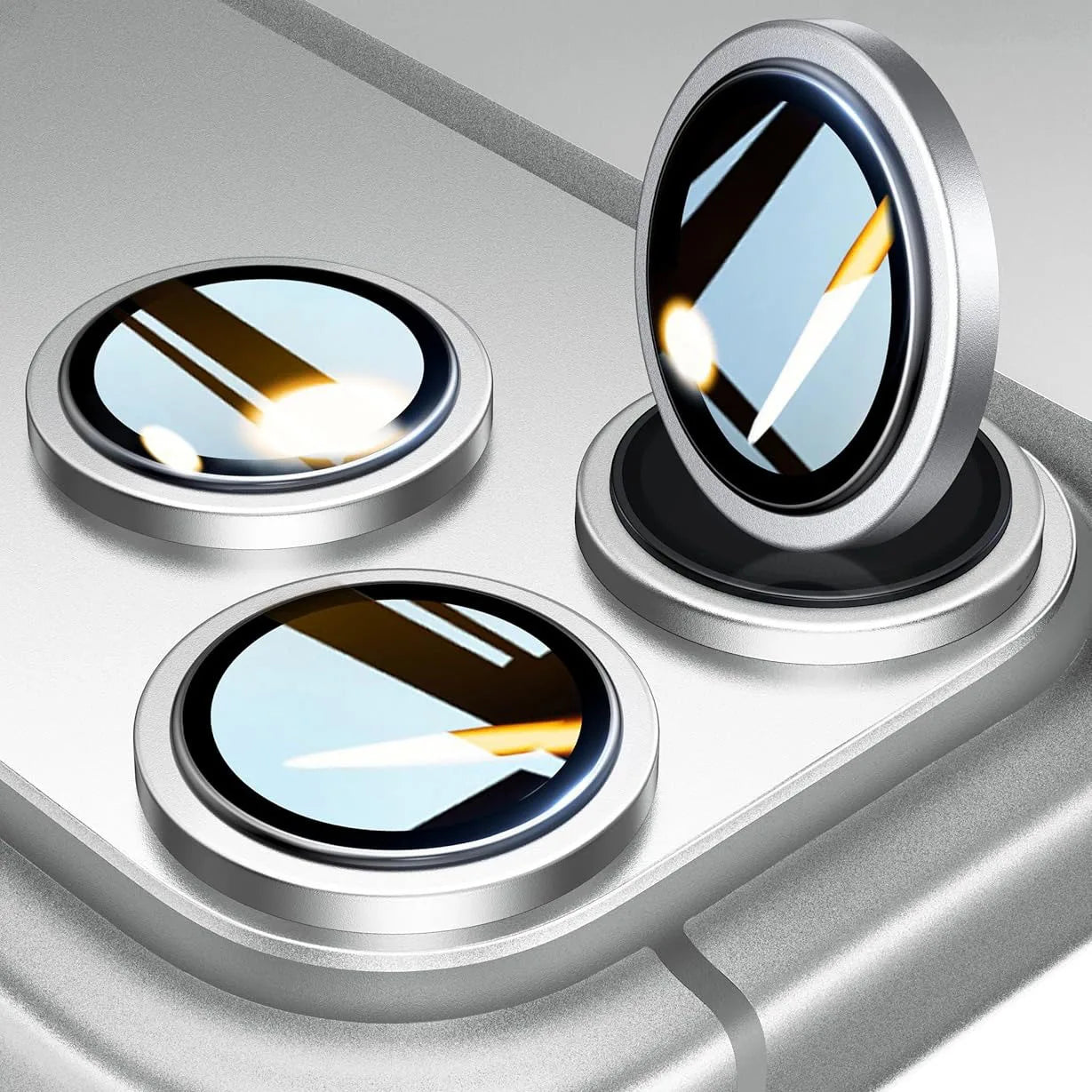 Metal Frame Tempered Glass Camera Lens Protector for iPhone 17 Series