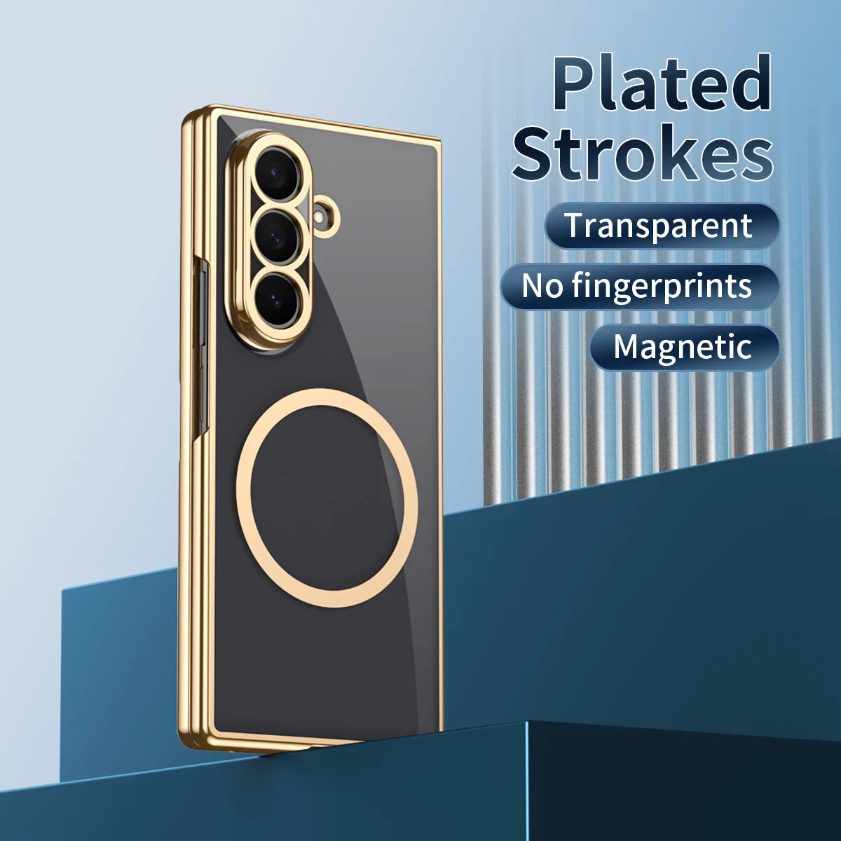 Samsung Galaxy Z Fold 7 Magnetic PC Case with Tempered Glass Film