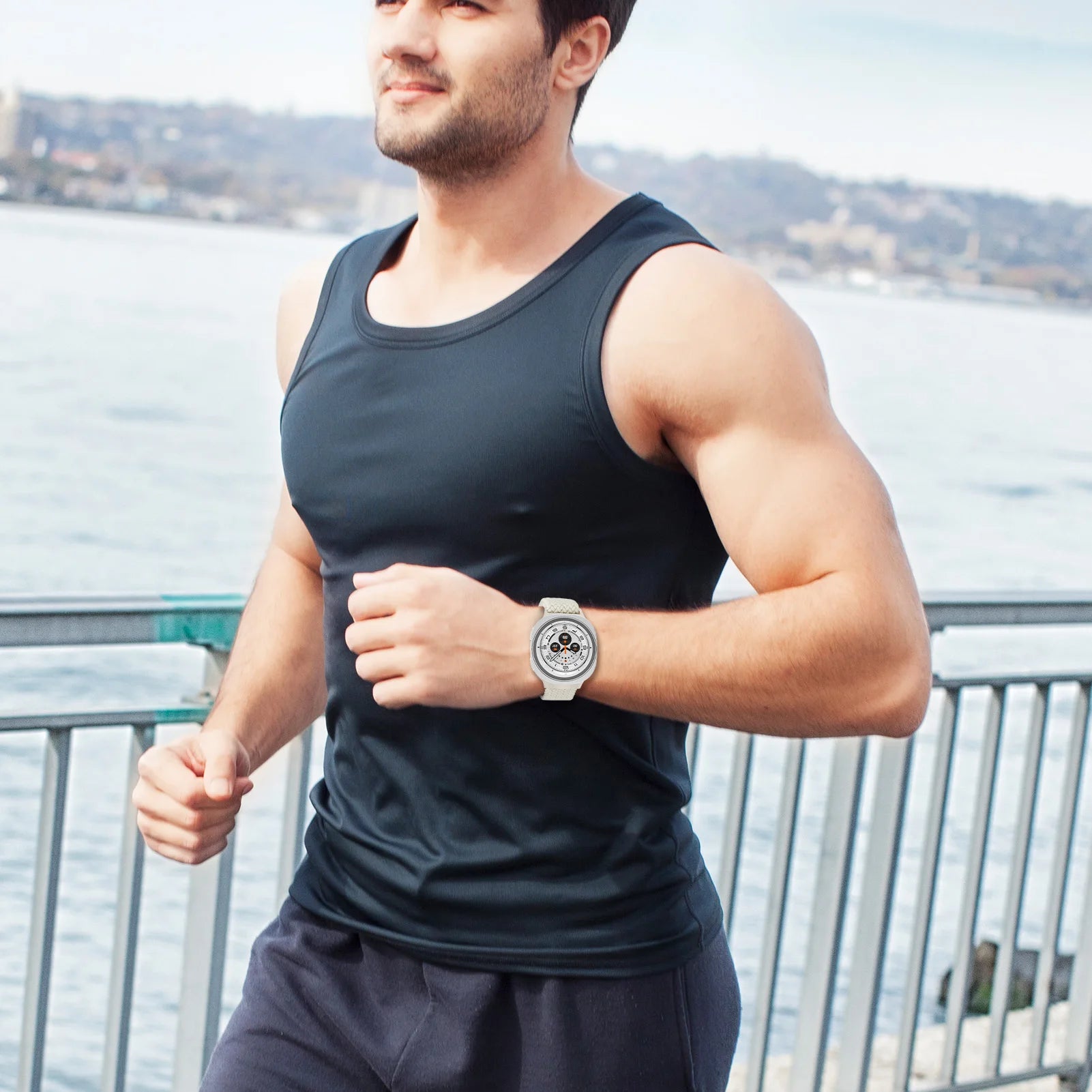 Adjustable Braided Nylon Bracelet for Samsung Galaxy Watch 8 / Galaxy Watch 8 Classic