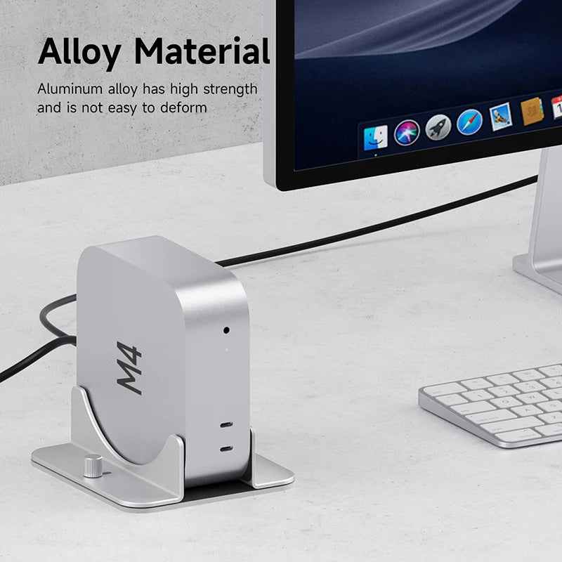 Aluminum Alloy Vertical Stand for Mac Mini M4/M4 Pro